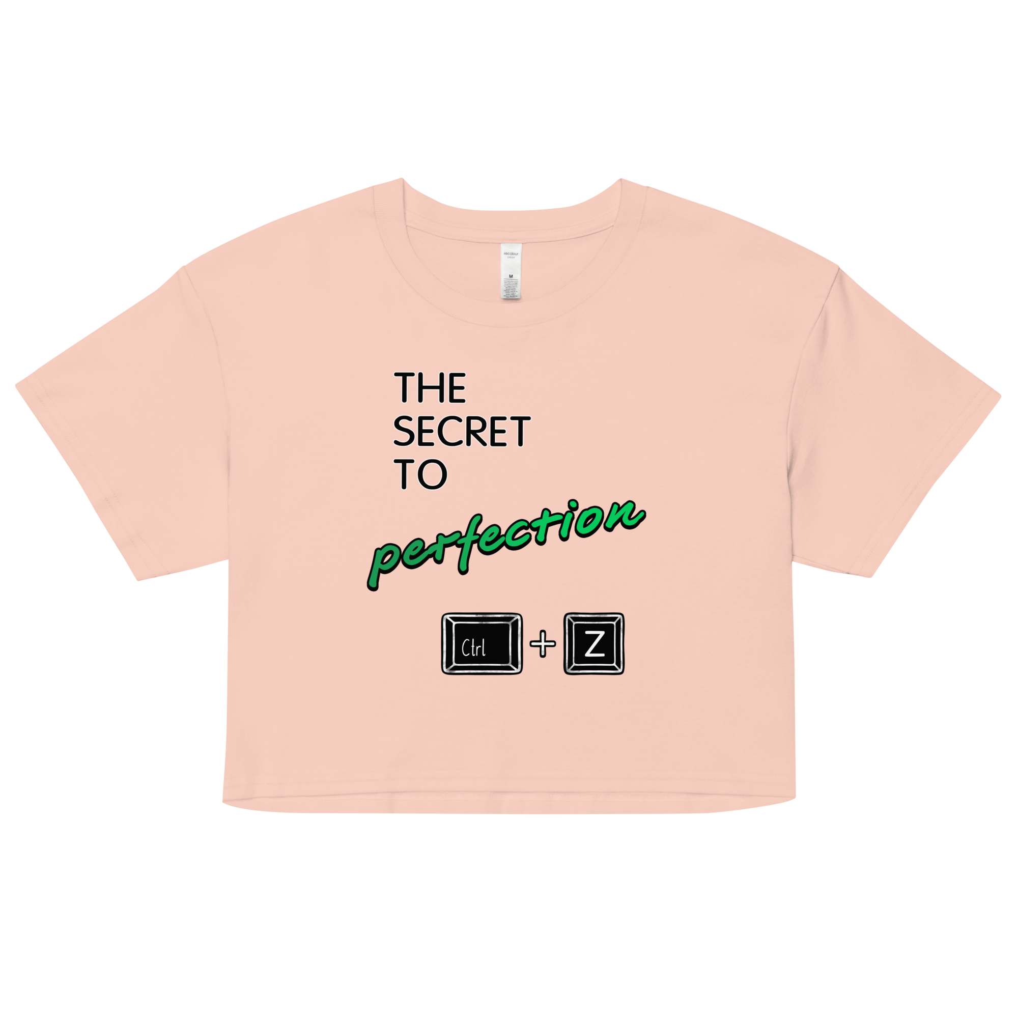 ctrl + Z PC keyboard shortcut pink crop top