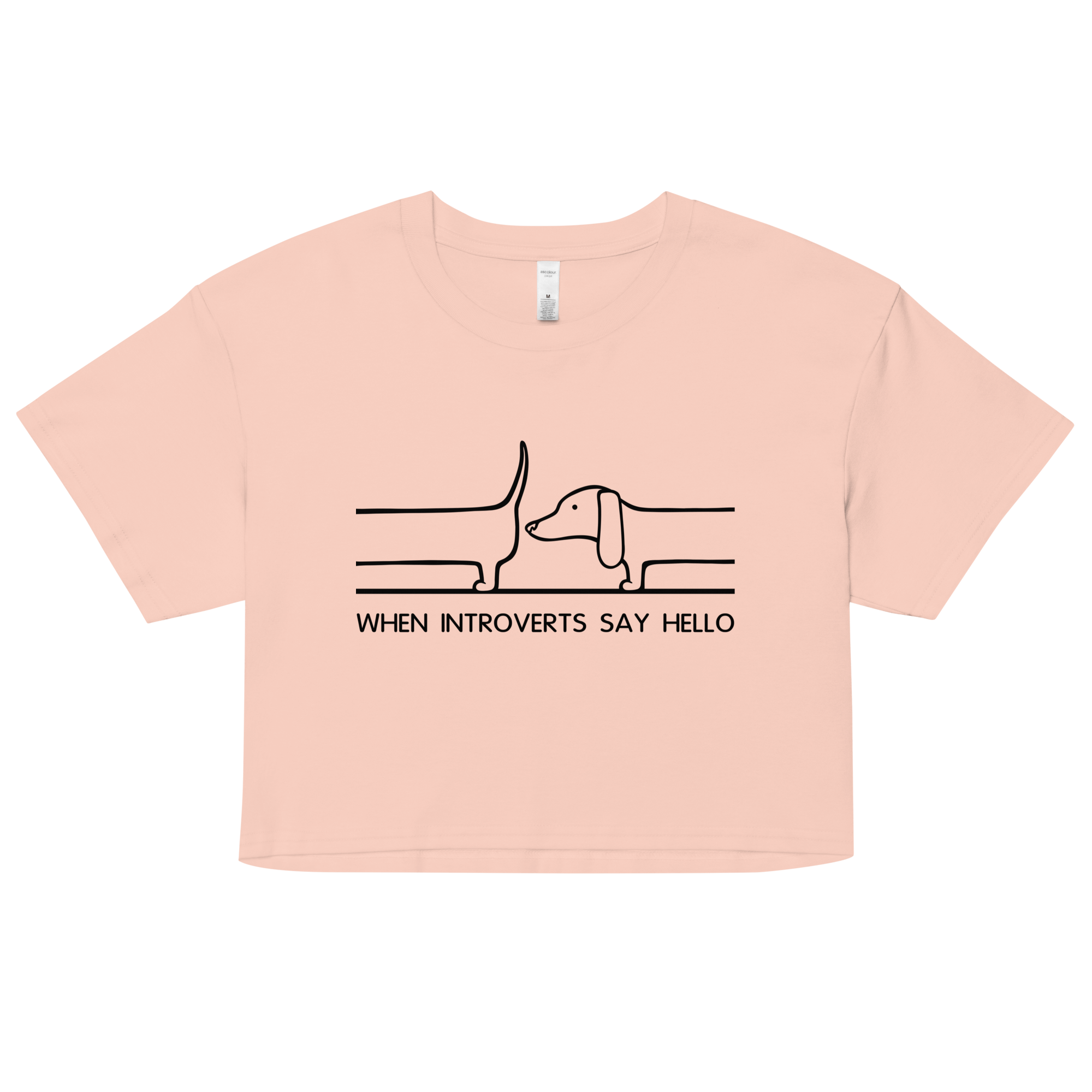 pink crop top for women with cartoon dogs for introverts