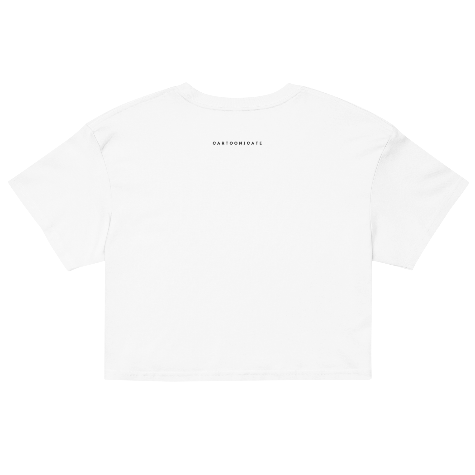 Cartoonicate white crop top