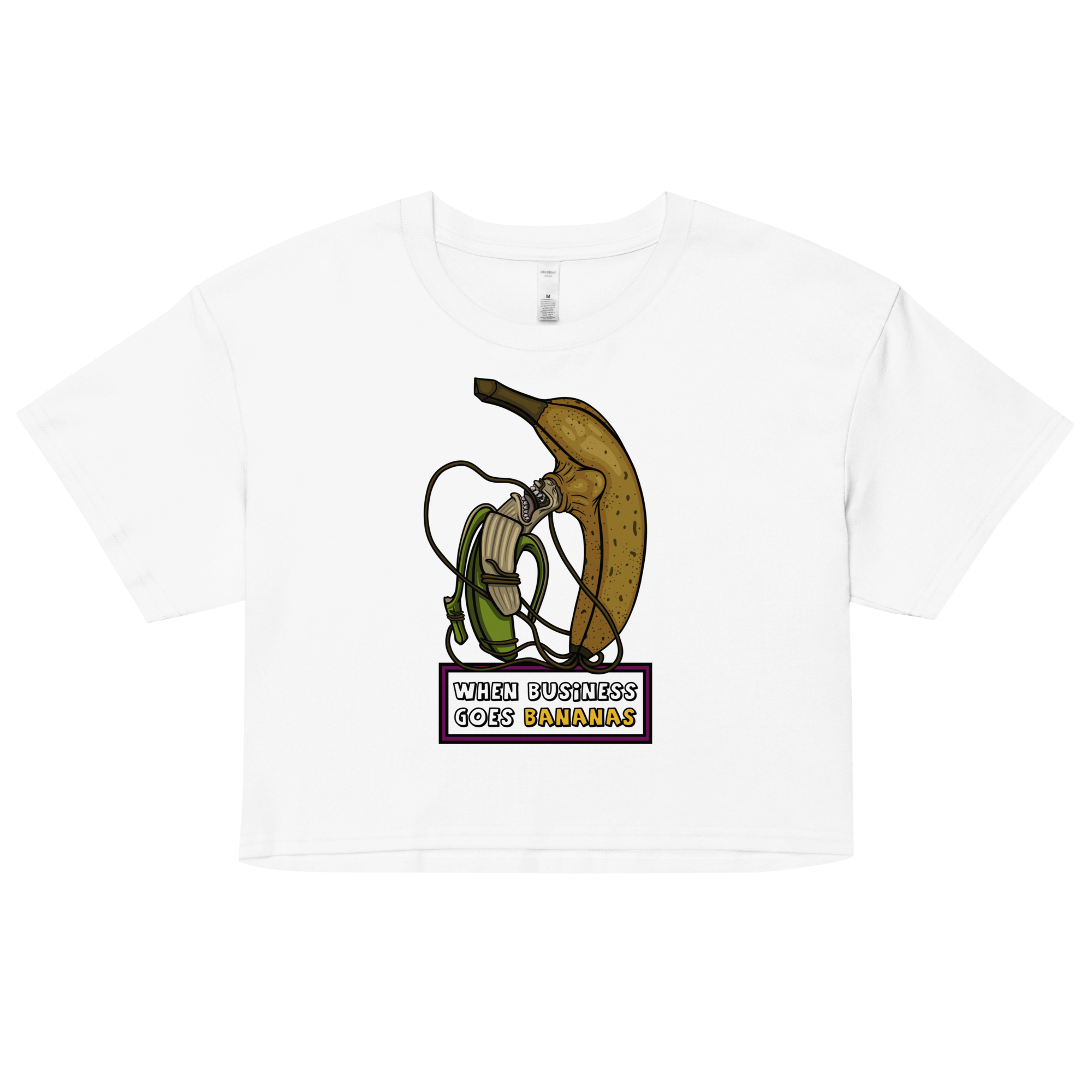 When business goes bananas white crop top